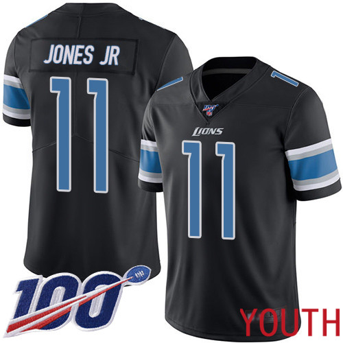 Detroit Lions Limited Black Youth Marvin Jones Jr Jersey NFL Football #11 100th Season Rush Vapor Untouchable->detroit lions->NFL Jersey